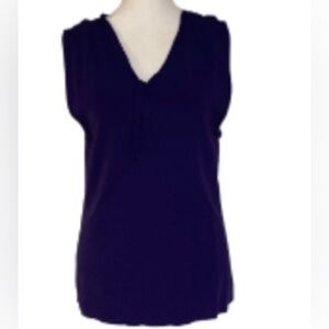 NWT Sag Harbor Purple Sleeveless Sweater Size XL
